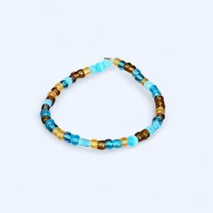 Blue & Brown Seed Bracelet